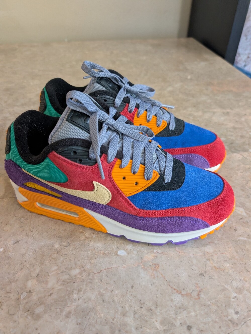 Nike Air Max 90"Viotech Multi"Pale Vanilla (2019) #CD0917-600 Men Size 7 No Box